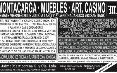 Montacarga Muebles Art Casino