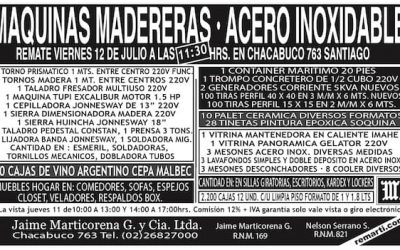 Máquinas madereras acero inoxidable
