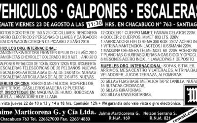 Remate Vehiculos Galpones Escaleras