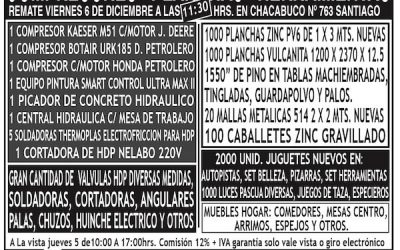 Remate viernes 6 diciembre