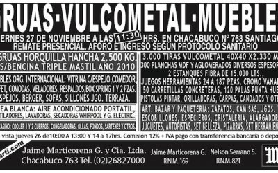 Remate presencial Viernes 27 Noviembre