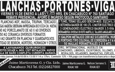 VIERNES 15 DE ENERO A LAS 11:30 HRS