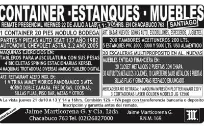 Remate Presencial 22 de Julio 11:30