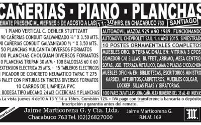 Remate Presencial Viernes 5 Agosto