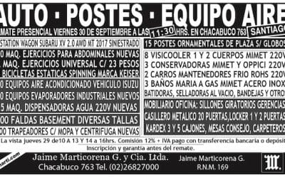 REMATE PRESENCIAL VIERNES 30 DE SEPTIEMBRE