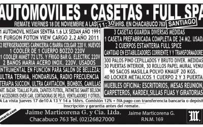 REMATE VIERNES 18 DE NOVIEMBRE