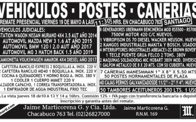 REMATE PRESENCIAL VIERNES 19 DE MAYO