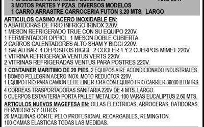 REMATE PRESENCIAL VIERNES 4 DE AGOSTO