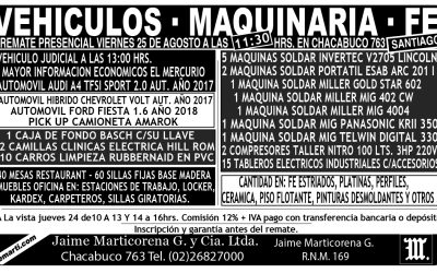 REMATE PRESENCIAL VIERNES 25 DE AGOSTO