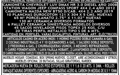 REMATE PRESENCIAL VIERNES 8 DE SEPTIEMBRE