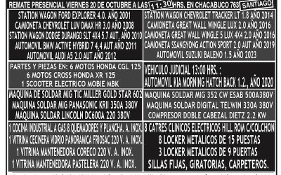 REMATE PRESENCIAL VIERNES 2O DE OCTUBRE