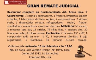 Gran Remate Judicial miércoles 13 de diciembre