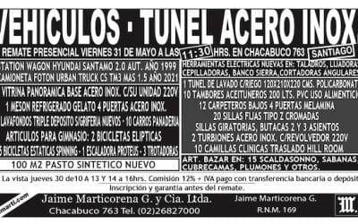 REMATE PRESENCIAL VIERNES 31 DE MAYO