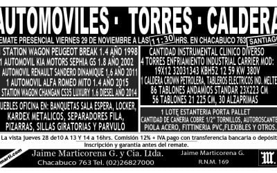 REMATE PRESENCIAL VIERNES 29 DE NOVIEMBRE